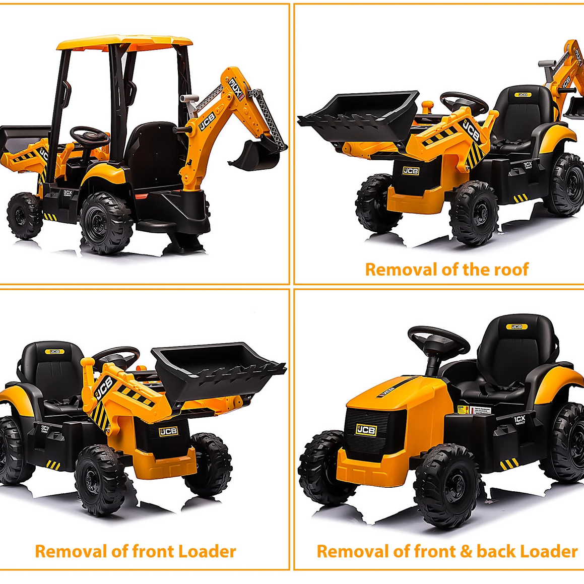 JCB 12V 3CX Backhoe Loader Kids Ride On