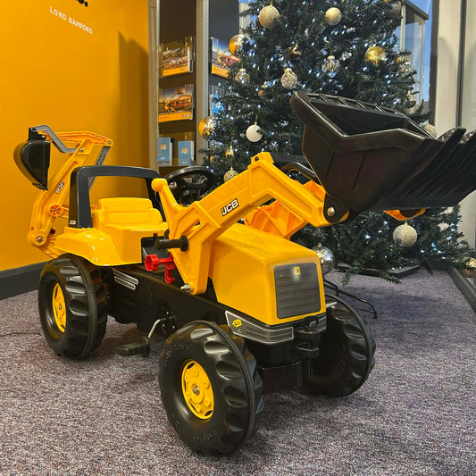 JCB Rolly Tractor with Frontloader & Rear Excavator Kids Ride on